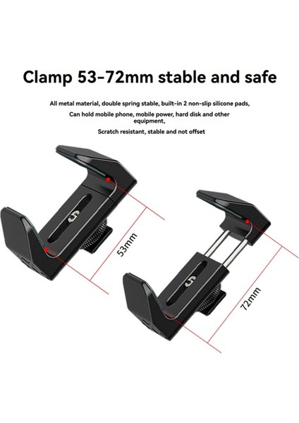 AA60-UNIVERSAL Power Bank Montajı Tutucu Soğuk Ayakkabı Montajı 53 mm Ila 72 mm Için Dslr Kamera Kamerası Kafesi Pil Kelepçesi (Yurt Dışından) modelleri