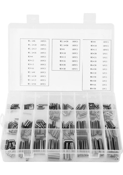 280PCS Paslanmaz Çelik Yuva Yaylı Yay Pimi Çiftlik Kiti, Split Yay Dübel Gerilim Rulo Pimleri Kutu (Yurt Dışından)