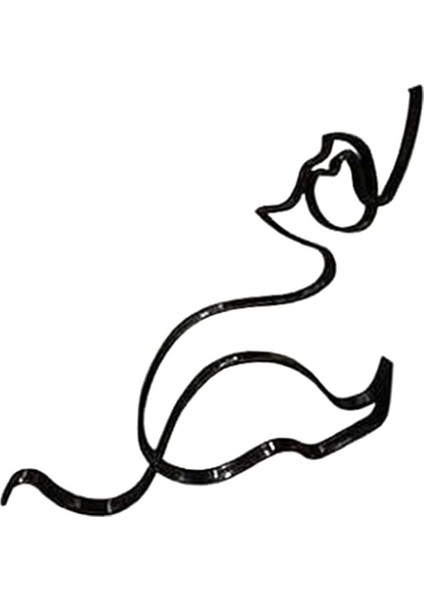 Kedi Minimalist Sanat Heykeli, Metal Soyut Kedi Çizgisi Geometrik Çizim Sanat Heykeli, Duvar Odası Dekoru Için Yaratıcılar Heykeli (Yurt Dışından) modelleri