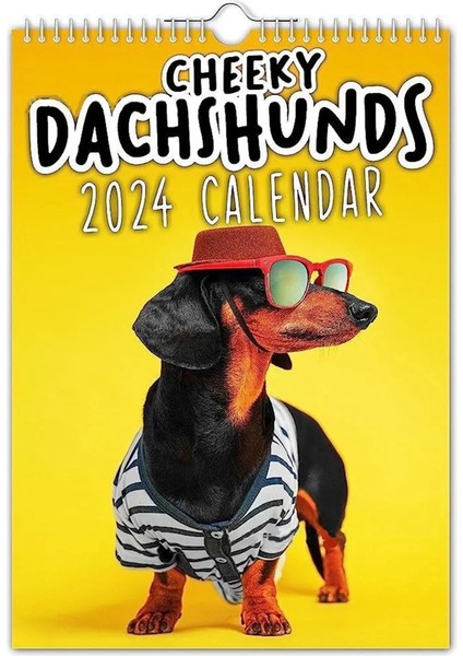 Kağıt 2024 Arsız Dachshunds Takvim Yeni Yıl Hediyeleri Hediye Duvar Takvim Duvar Dekasyonu Zaman Planlama Asma Takvim Duvarı (Yurt Dışından)