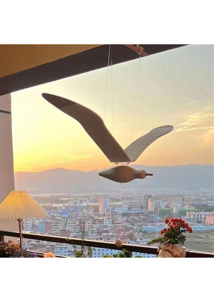 Yükselen Martılar Asılı Mobil Kanat Ahşap Uçan Martı Dekor Tavan Kolye Benzersiz Ev Deniz Duvar Dekorasyonu (Yurt Dışından) fiyatları