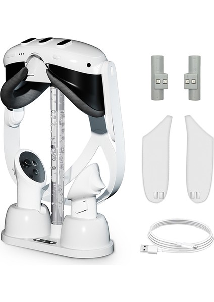 Meta Quest 3 Vr Kulaklık Şarj Standı Şarj Cihazı Istasyonu Meta Quest 3 Rgb Işıklar Depolama Standı (Yurt Dışından) fırsatları