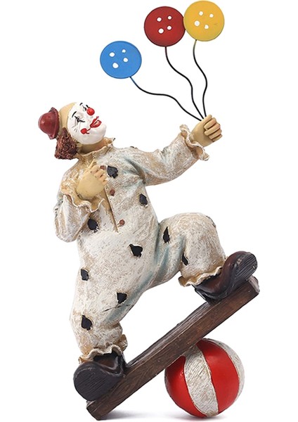 Reklamlar Palyaço Sirk Heykelleri, Palyaço Süsleri Ev Dekor Reçine Heykel, El Yapımı El Sanatları Koleksiyon Sanat Figürleri-C (Yurt Dışından)
