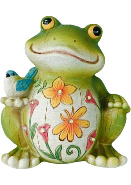 Güneş Işığı ile Kurbağa Dekoru, Pasaj Bahçesi Çim Veranda Dekoru Için Reçine Bahçe Heykeli, Eve Taşınma Için Açık Dekor (Yurt Dışından)