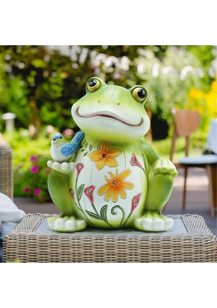 Güneş Işığı ile Kurbağa Dekoru, Pasaj Bahçesi Çim Veranda Dekoru Için Reçine Bahçe Heykeli, Eve Taşınma Için Açık Dekor (Yurt Dışından) fiyatları