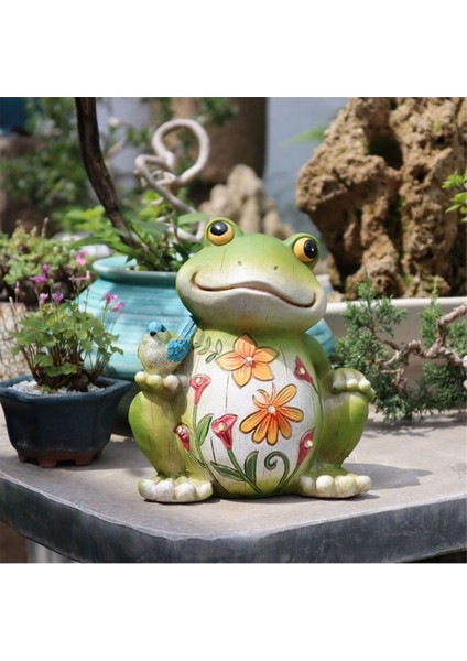 Güneş Işığı ile Kurbağa Dekoru, Pasaj Bahçesi Çim Veranda Dekoru Için Reçine Bahçe Heykeli, Eve Taşınma Için Açık Dekor (Yurt Dışından) fırsatları