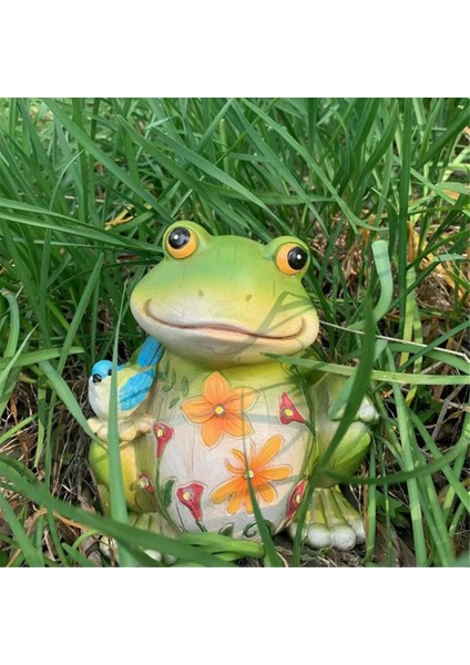 Güneş Işığı ile Kurbağa Dekoru, Pasaj Bahçesi Çim Veranda Dekoru Için Reçine Bahçe Heykeli, Eve Taşınma Için Açık Dekor (Yurt Dışından) indirimleri
