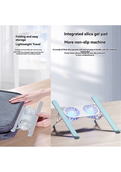 Soğutma Fanı ile Katlanabilir Dizüstü Bilgisayar Standı, Tablet Için Soğutucu Ped - Geliştirilmiş Soğutma Desteği ve Taşınabilir Tasarım B Gümüş (Yurt Dışından) fırsatları