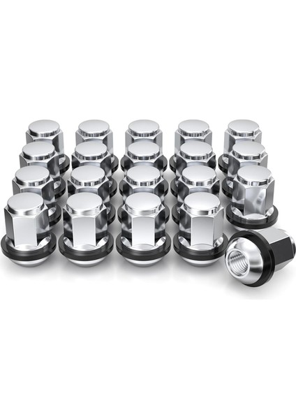 1907WR-20AM Chrome Fabrika Stili M12X1.5 Yarıçap Koltuk Kabuğu Nut Hondaand Acura Için Yıkayıcı, 20 Paket (Yurt Dışından)