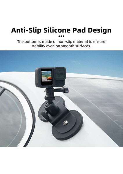 Mıknatıs Kamerası Mıknatıslı Araba Montajı ve Gopro Action 5 Pro Cep 3 Için 360 ° Rotasyon Bilyalı Kafası 3 (Yurt Dışından)