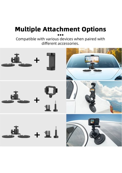 Mıknatıs Kamerası Mıknatıslı Araba Montajı ve Gopro Action 5 Pro Cep 3 Için 360 ° Rotasyon Bilyalı Kafası 3 (Yurt Dışından) modelleri