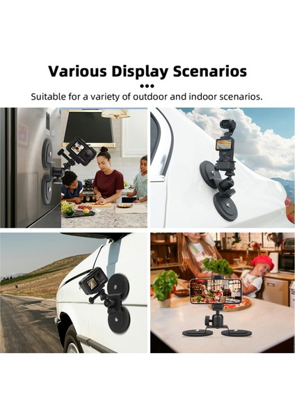 Mıknatıs Kamerası Mıknatıslı Araba Montajı ve Gopro Action 5 Pro Cep 3 Için 360 ° Rotasyon Bilyalı Kafası 3 (Yurt Dışından) fırsatları