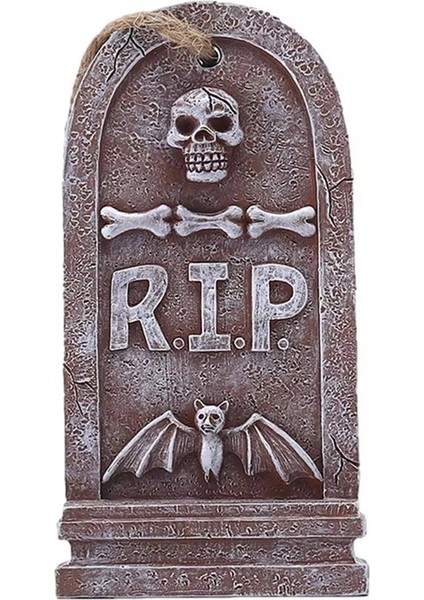 Cadılar Bayramı Mezar Taşı Dekorasyon Reçine Ürkütücü Süs Cadılar Bayramı Açık Ağaç Kolye Dekorasyonu Cadılar Bayramı (Yurt Dışından)