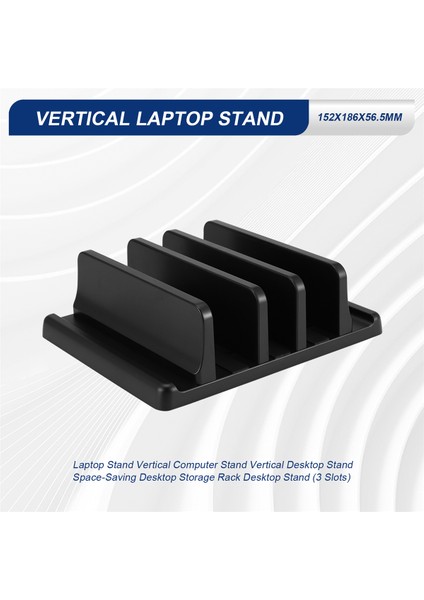 Vaydeer Dizüstü Bilgisayar Stand Dikey Bilgisayar Stand Stand Dikey Masaüstü Stand Uzay Tasarlayan Masaüstü Depolama Rafı Masaüstü Standı (3 Yuva) (Yurt Dışından) fırsatları