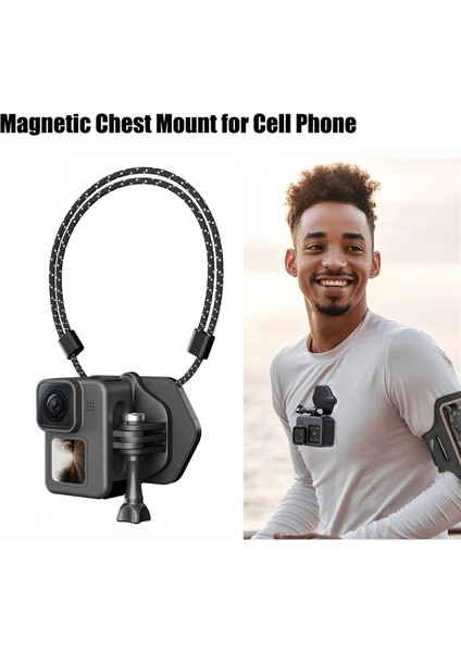 Telesin Evrensel Kamera Montaj Manyetik Boyun Tutucu Kamera Montajı Gopro Hero 11 Mini 10 9 8 7 INSTA360 X3 (Yurt Dışından) fiyatları