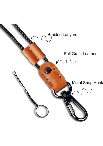 2 Adet Örgülü Deri Rozet Kimlik Rozetleri Için Kradardlar Talepler Talikatları Anahtarlar Uzun Kayış Boyun Kordon Anahtarlık Erkekler Için, Kadınlar A (Yurt Dışından) fiyatları