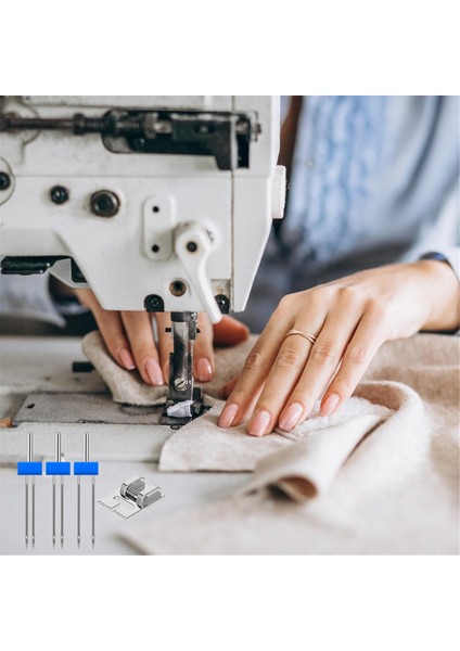 Çift Iğne Dikiş Makinesi Çift Iğne Çift Streç Iğne 9 Groove Pintuck Presser Ayak Ev Kullanımı 2/903/904/90 (Yurt Dışından) indirimleri