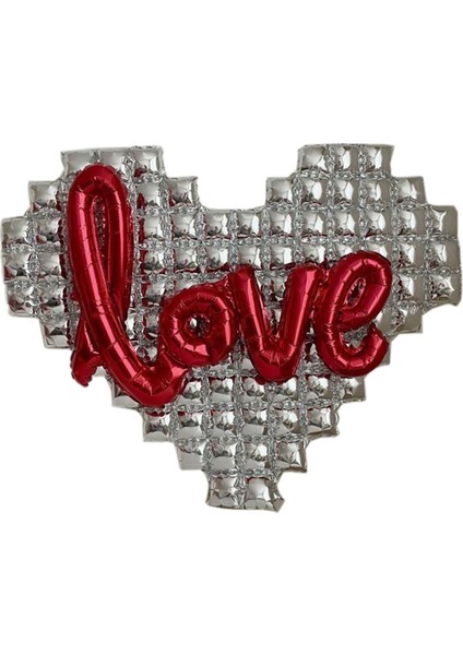 Kalp Şekleli Arka Plan Duvar Folyo Balon Aşk Mektubu Balonları Düğün Partisi Happy Sevgililer Günü D (Yurt Dışından)