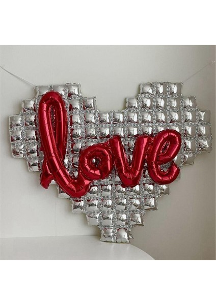 Kalp Şekleli Arka Plan Duvar Folyo Balon Aşk Mektubu Balonları Düğün Partisi Happy Sevgililer Günü D (Yurt Dışından) indirimleri
