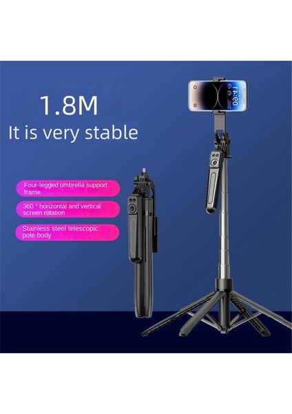 Video Kaydı ve Canlı Akış Için Bluetooth Uzaktan Kumandalı ve 360 ​​° Rotasyonlu Taşınabilir Kamera Tripod (Yurt Dışından) modelleri