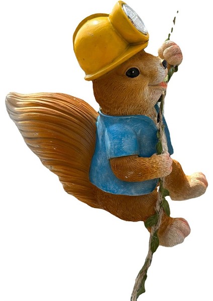 Reçine Hayvan Dekorasyonları Güneş Işıkları Bahçe Tavşanı Sincap Tırmanma Duvarı Asma Bahçe Hile Peyzaj (Sincap) (Yurt Dışından) modelleri