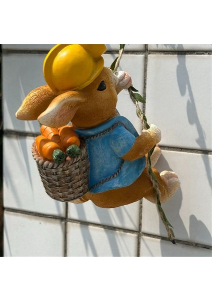 Reçine Hayvan Dekorasyonları Güneş Işıkları Bahçe Tavşanı Sincap Tırmanma Duvarı Asma Bahçe Hile Peyzaj (Sincap) (Yurt Dışından) fırsatları