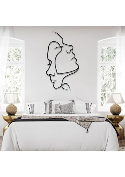 Yüz Metal Duvar Sanatı, Çizgi Yüz Metal Duvar Sanatı, Metal Çizgi Sanat Duvar Dekoru, Minimalist Çizgi Duvar Sanatı, Çift Çizgi Sanat Dekoru (Yurt Dışından) fırsatları