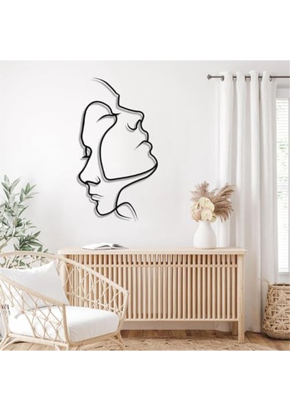 Yüz Metal Duvar Sanatı, Çizgi Yüz Metal Duvar Sanatı, Metal Çizgi Sanat Duvar Dekoru, Minimalist Çizgi Duvar Sanatı, Çift Çizgi Sanat Dekoru (Yurt Dışından) indirimleri