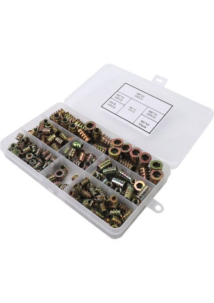 Dişli Ekler Somunlar, Ahşap Ekleme Aracı Kiti, M4/m5/m6/m8 Mobilya Vidası Cıvata Bağlantı Elemanı (165 Adet) (Yurt Dışından) fiyatları