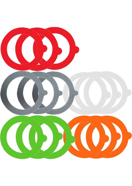 15 Adet Silikon Yedek Contalar Havadaki Kauçuk Contalar Mason Konserleme Tank Kavanoz Kapakları Sızdırmazlık Halkası (Yurt Dışından)