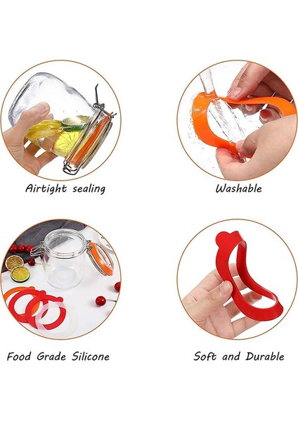 15 Adet Silikon Yedek Contalar Havadaki Kauçuk Contalar Mason Konserleme Tank Kavanoz Kapakları Sızdırmazlık Halkası (Yurt Dışından) modelleri