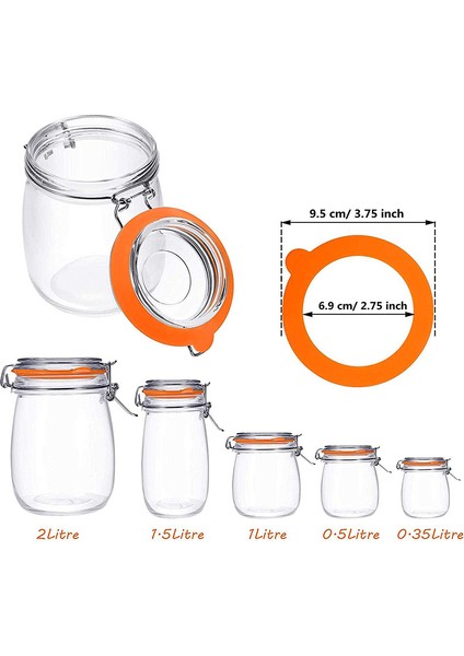 15 Adet Silikon Yedek Contalar Havadaki Kauçuk Contalar Mason Konserleme Tank Kavanoz Kapakları Sızdırmazlık Halkası (Yurt Dışından) fırsatları