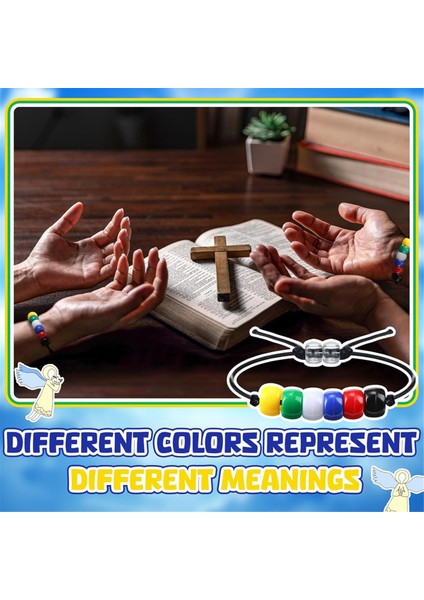 1400PC Plan Siyah Kırmızı Beyaz Sarı Yeşil Mavi Boncuklar 100 Metre Mumlu Pamuk Iplik Kablosu Hıristiyan Öğretim Kiti (Yurt Dışından) indirimleri