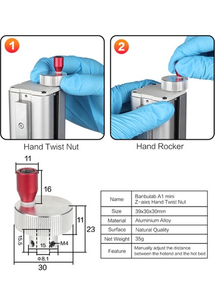 Bambu Lab A1 Mini Z Eksen El Ele Twist Vidalı Somun Kuplörü T8 Kurşun Vidalı Kaldırma Tutucu Birleştirme 3D Yazıcı Parçaları (Yurt Dışından) fırsatları