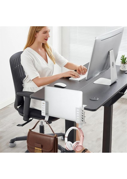 Masa Tarafı Dikey Dizüstü Bilgisayar Standı, Matkap Dizüstü Bilgisayar Masaüstü Montajı Yok, Masa Tarafı Için Asılı Dizüstü Bilgisayar Tutucu, Masa Beyazında Kelepçe (Yurt Dışından) modelleri