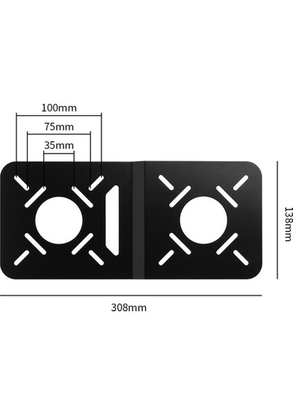 Mini Pc Mini-Host Asma Braketi Vesa Tutucu Pc Monitörü Iki Ekrana Montajlı Tablet Ped Montaj Rafı (Yurt Dışından) fiyatları