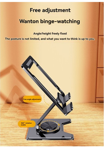Tablet Stand Taşınabilir Masa Monitörü Stand Katlanabilir 360 ° Döner Taban iPad Pro/air/mini ile Uyumlu ve Daha Fazlası B (Yurt Dışından) modelleri