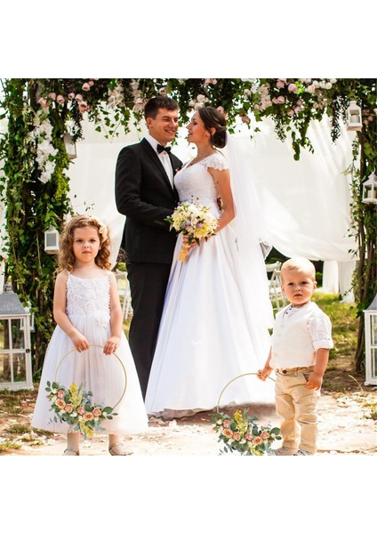 12PCS 12IN Metal Çiçek Çember Merkezi Şerit 12 Ahşap Masa Dekorasyonu Diy Düğün Dekorasyon Duvarı Asma (Yurt Dışından) fiyatları