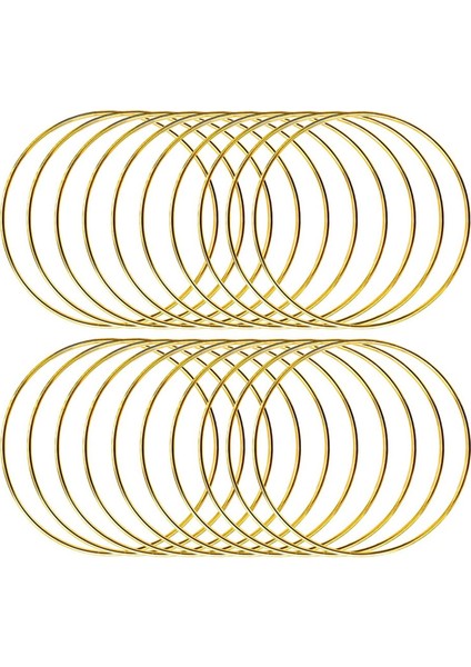 20PCS 4inch Dream Catcher Yüzükler Metal El Sanatları Çember Çelenk Makramı Kreasyonları Dıy El Sanatları Için Yüzükler (Yurt Dışından)