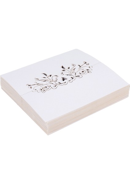 60PCS Dantel Düğün Masa Adı Yer Kartları Kişiselleştirilmiş Resepsiyon Dekorasyonu Beyaz Dantel Desen Kart Stock Düğün Iyilikleri, Parti (Yurt Dışından)