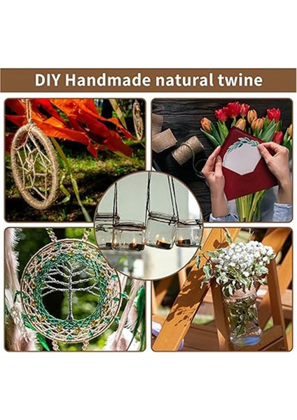 Doğal 3mm Halat Bahçecilik Için 100M Halat Stand Hediye Ambalaj Paketi El Yapımı Ev Dekorasyonu (Yurt Dışından) indirimleri