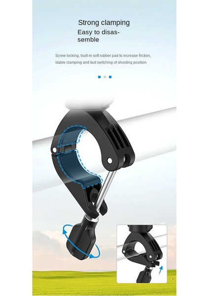 Telesin Bisiklet Motosiklet Klipsi 360 ° Süper Kelepçe 1/4in Delik Braketi Gopro/action 4/INSTA360 Eylem Kamera Aksesuarları (Yurt Dışından) fiyatları