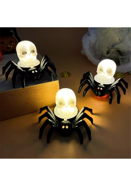 Cadılar Bayramı Dekorasyon LED Mum Lambası Örümcek Kafatası Lambası Cadılar Bayramı Dekorasyon Spook House Korku Prop (Yurt Dışından) fiyatları