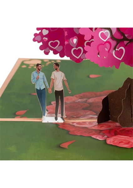 Sevgililer Günü Pop Up Kartı, Sevgililer Günü Için 3D Tebrik Kartı, Düğün, Yıldönümü, Nişan, Erkek Kadın C Için (Yurt Dışından) fırsatları