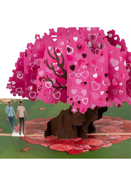 Sevgililer Günü Pop Up Kartı, Sevgililer Günü Için 3D Tebrik Kartı, Düğün, Yıldönümü, Nişan, Erkek Kadın C Için (Yurt Dışından) indirimleri