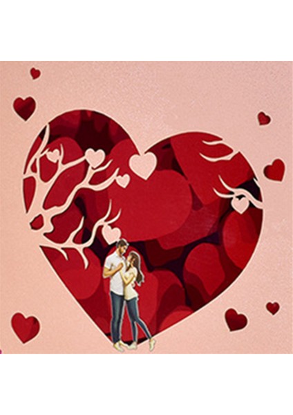 Sevgililer Günü Pop Up Kartı, Sevgililer Günü Için 3D Tebrik Kartı, Düğün, Yıldönümü, Nişan, Erkek Kadın B Için (Yurt Dışından) fiyatları