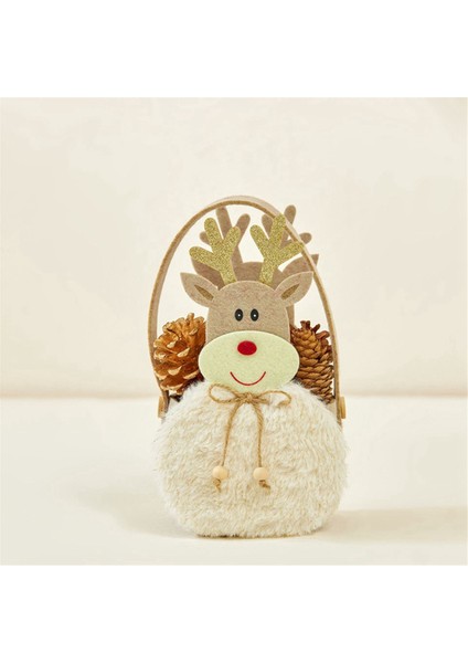 Noel Şeker Çantası Ren Geyiği Çanta Kış Hediyeleri Şeker Elma-Bag-Elk Tasarım Malzemeleri Noel Kış Pembesi (Yurt Dışından) fırsatları