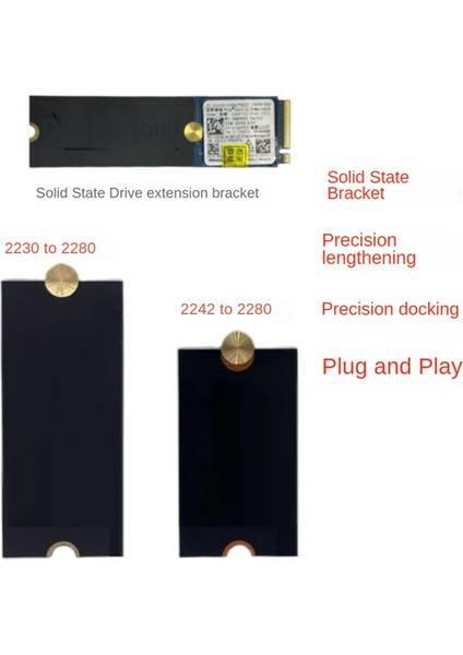 2242 Ila 2280 M.2 Uzun Boyutlu Ngff M.2 SSD Adaptör Dönüştürücü Genişletme Rafı (Yurt Dışından) fiyatları