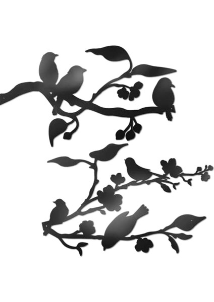 Metal Kuşlar Duvar Sanatı - Metal Kuşlar Duvar Dekor Sanat Kuşları Metal Kuş Duvar Dekoru Dış Kuş Dekoru (Yurt Dışından)