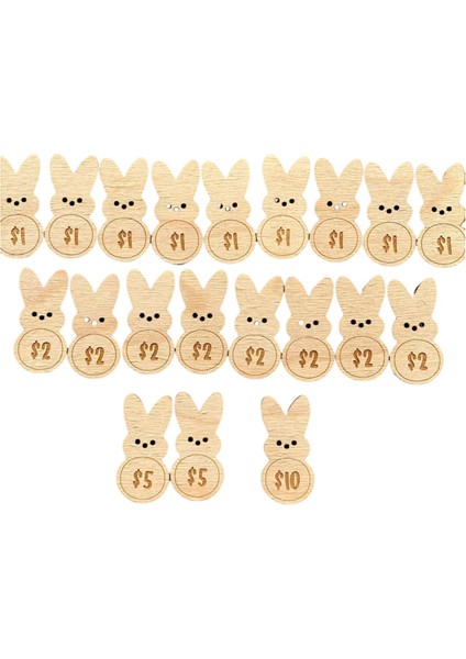 Paskalya Jetonları Paskalya Ödül Jetonları, Ahşap Yumurta Ödülü Setleri A (Yurt Dışından)